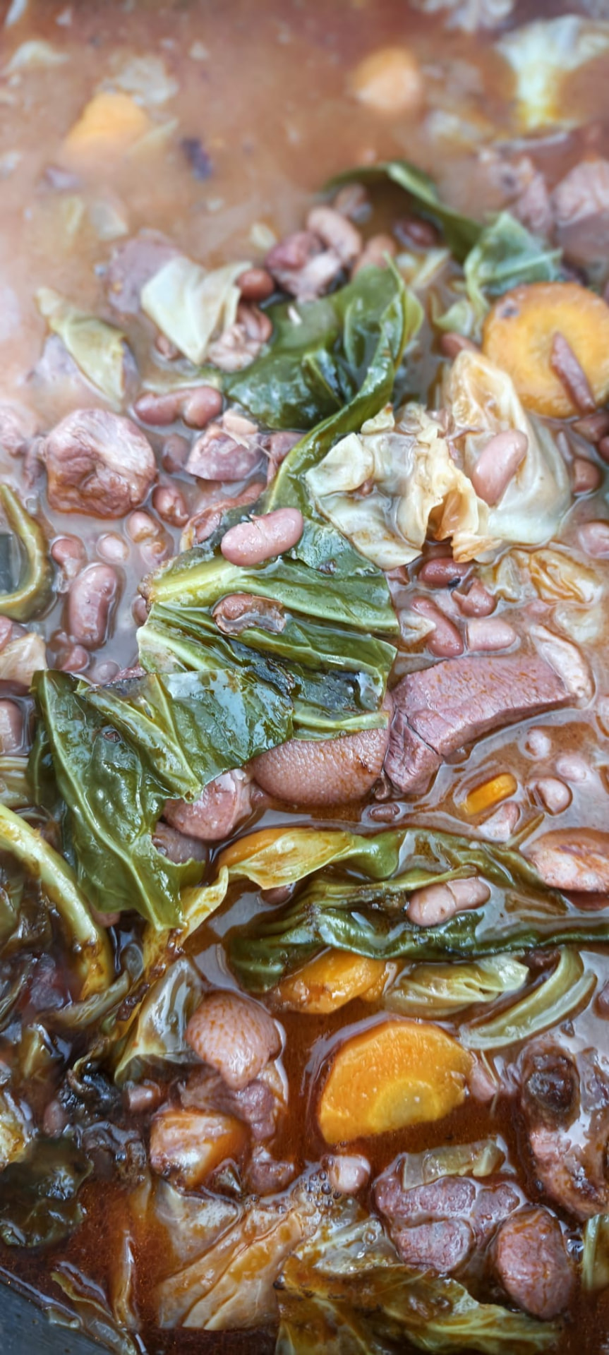 Cozido caseiro com couves, feijão e carnes — VilaNova